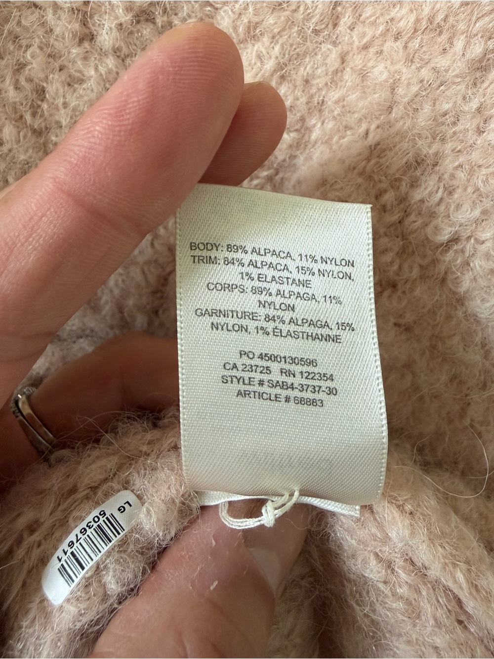 Wilfred Aritzia Alpaca Oversized Sweater | Cozy Luxury Knit SZ M - Picture 7 of 8